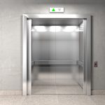 classic elevator and indoor background